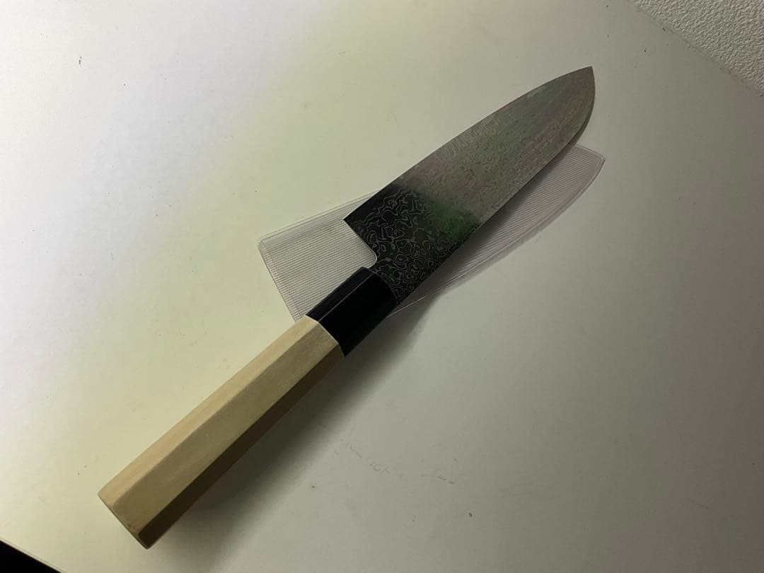 みすゞ　和三徳　AUS鋼　水牛　八角　180mm 包丁