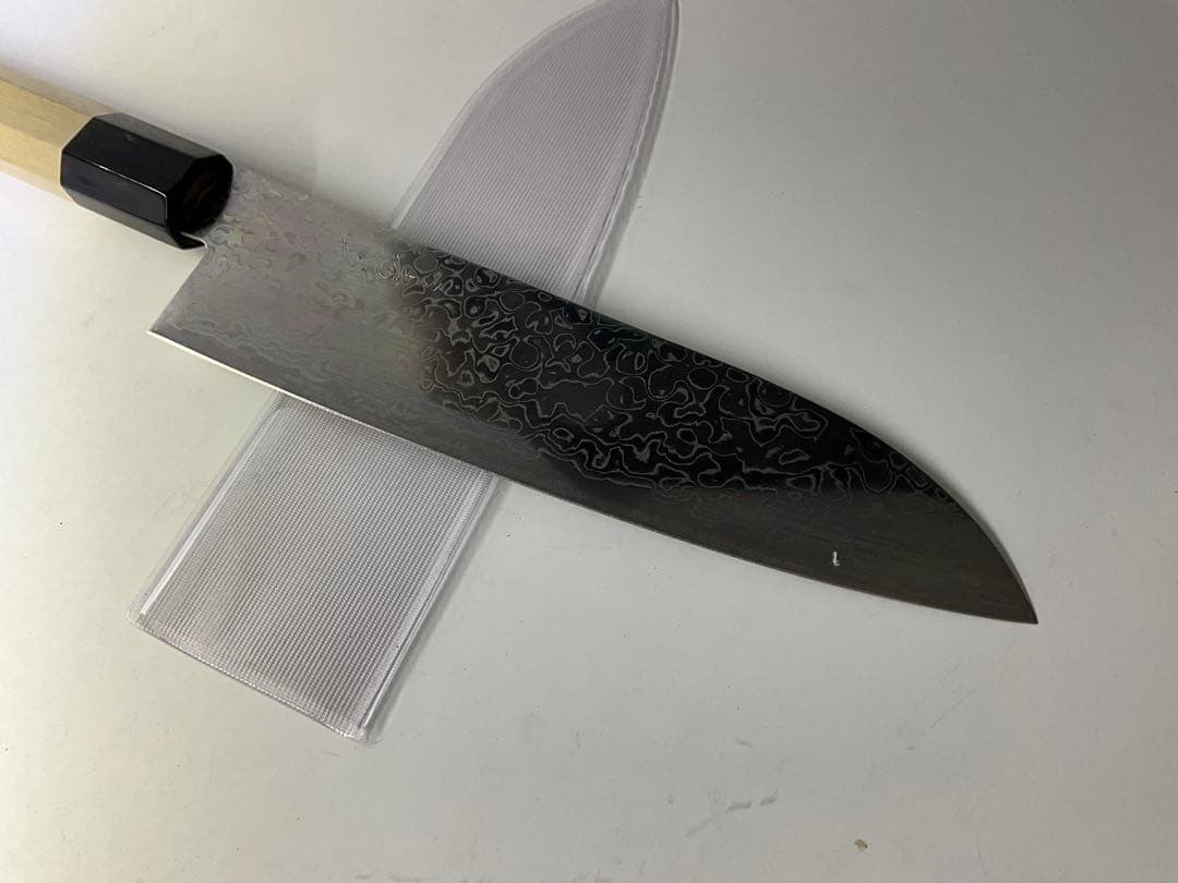 みすゞ　和三徳　AUS鋼　水牛　八角　180mm 包丁