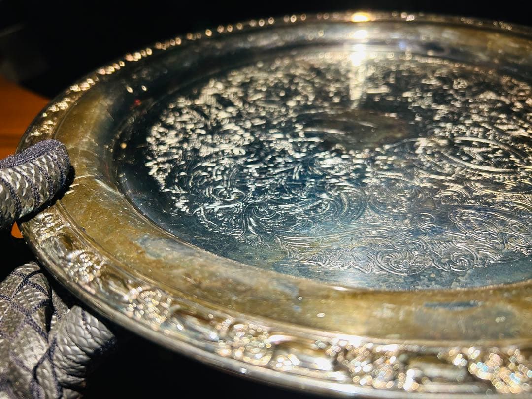 USAアンティーク】 シルバープレート 大皿 トレー トレンチ - メルカリ