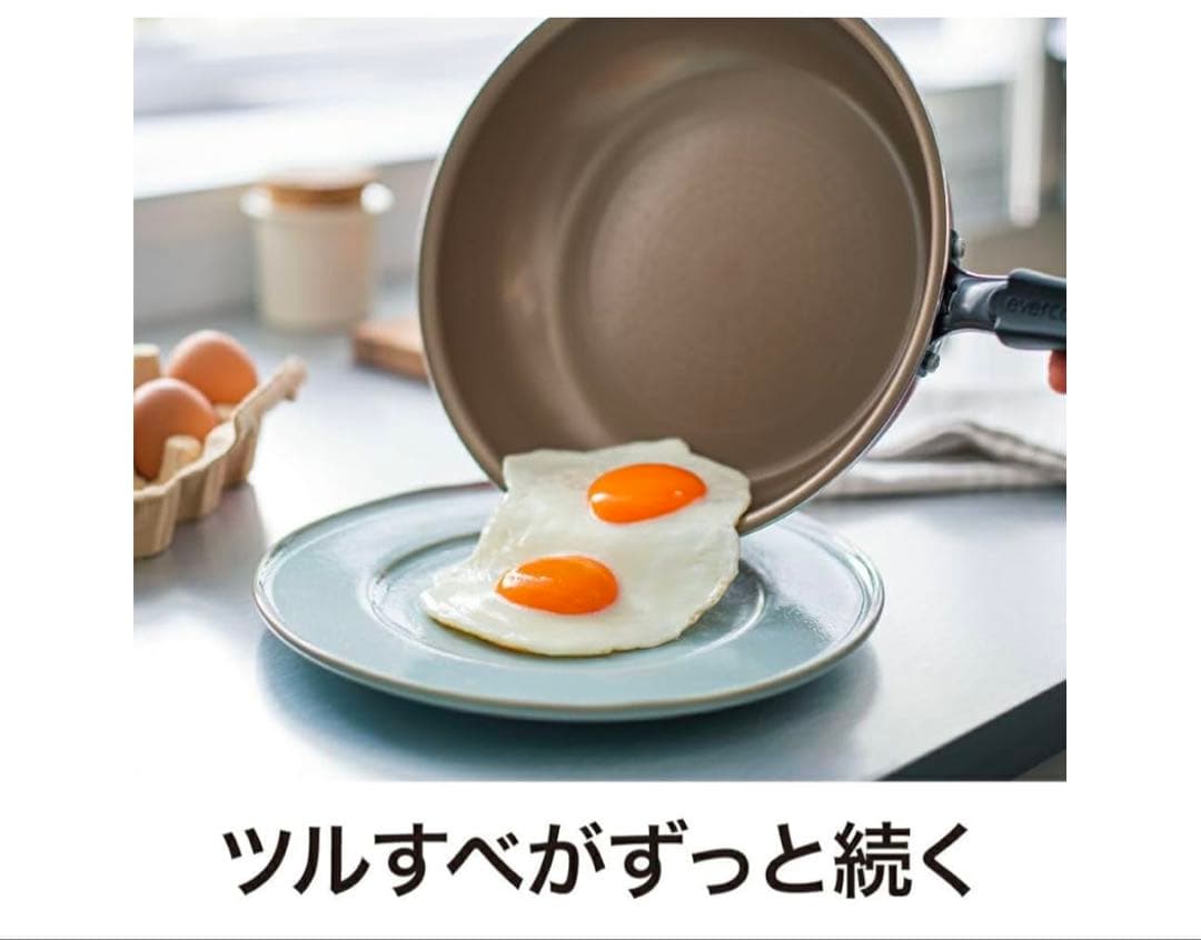 【新品未使用】エバークック フライパンセット2点 (ガス火・IH対応)