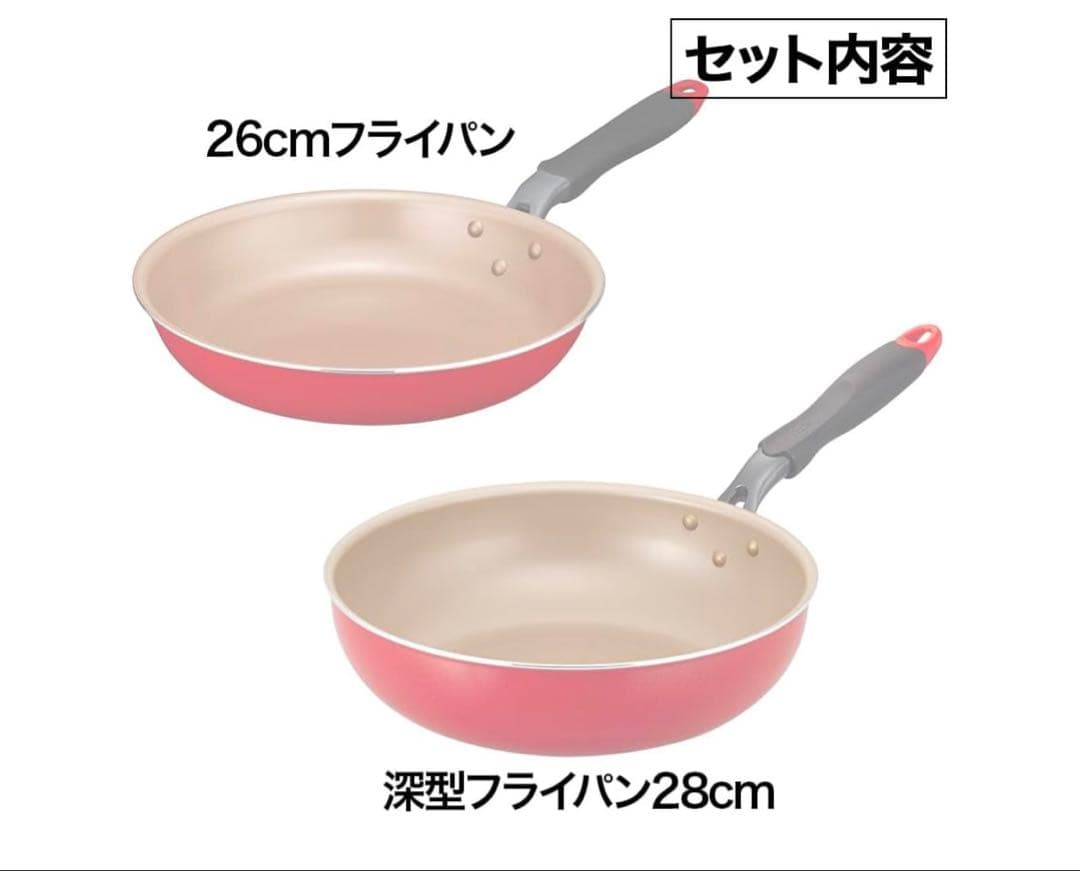 【新品未使用】エバークック フライパンセット2点 (ガス火・IH対応)