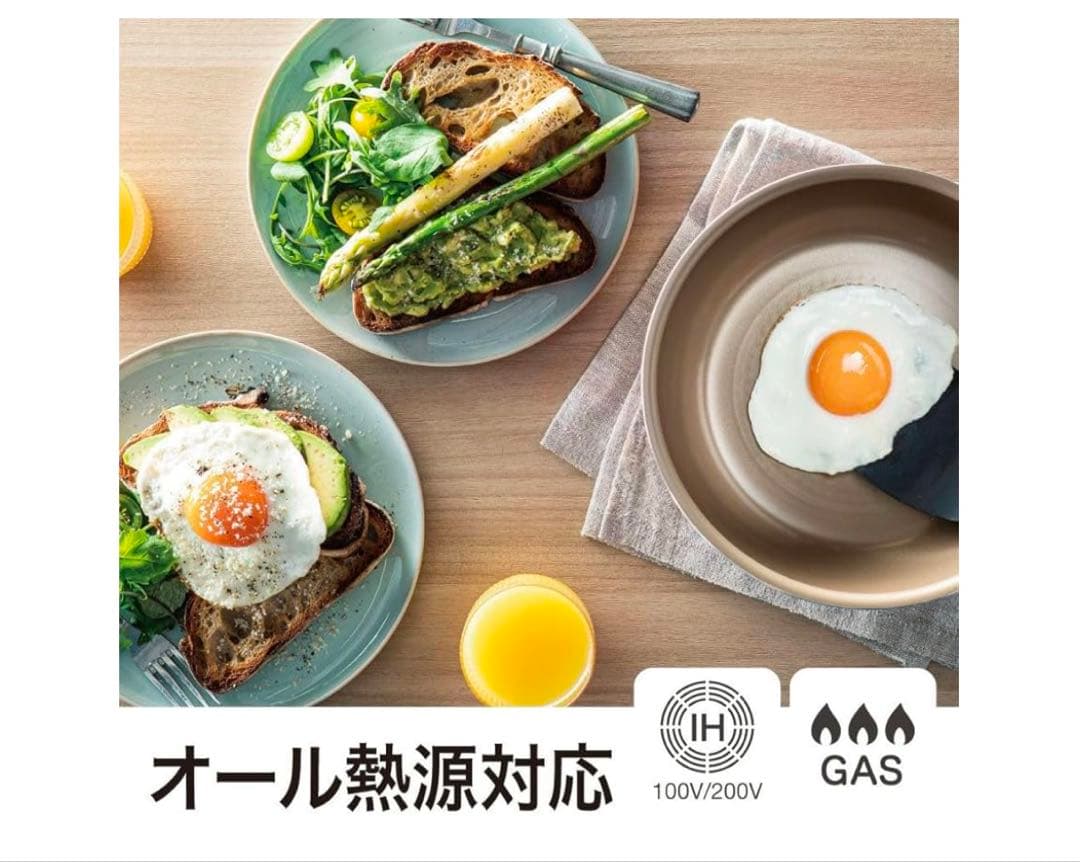 【新品未使用】エバークック フライパンセット2点 (ガス火・IH対応)