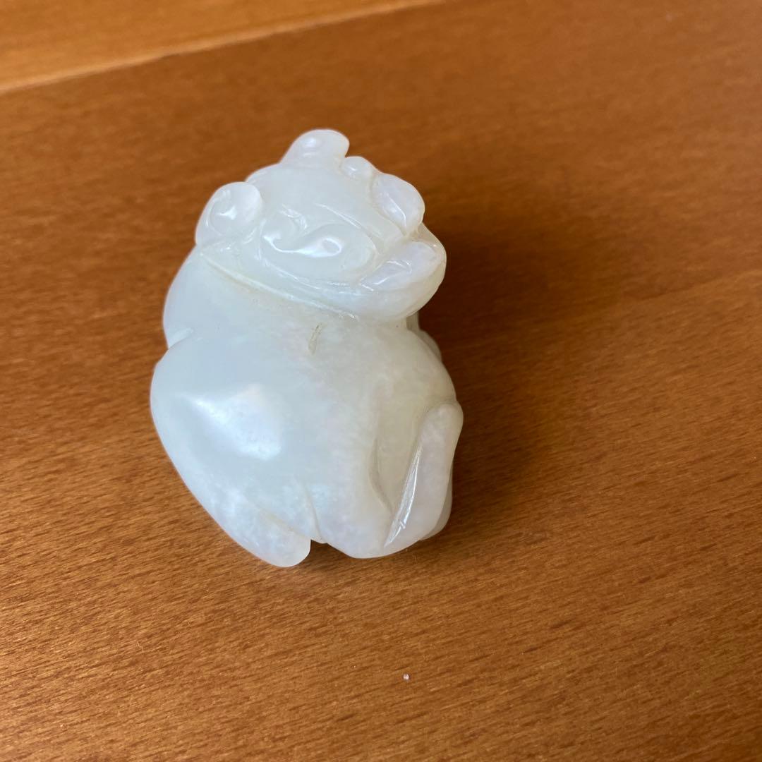 中国白砡　彫刻 白色　天然石　古董品