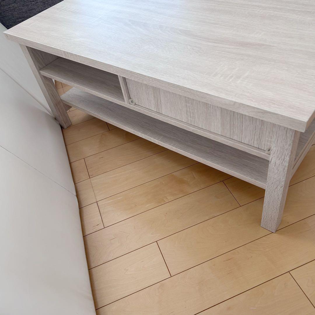 佐藤産業　姫家具　ローテーブル　センターテーブル　ホワイト　アンティークシャビー