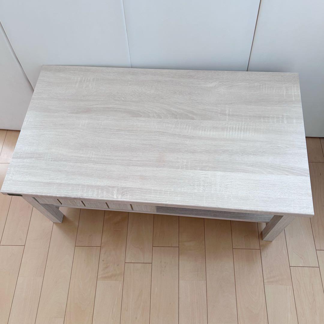 佐藤産業　姫家具　ローテーブル　センターテーブル　ホワイト　アンティークシャビー