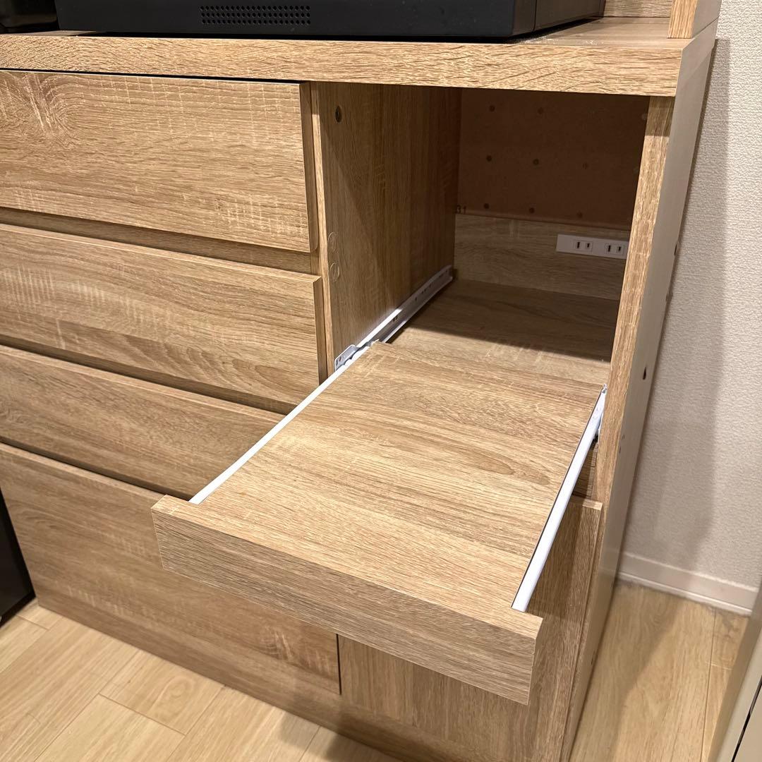 【2月28日発送予定】LOWYA(ロウヤ) キッチンボード　90幅　組立済み