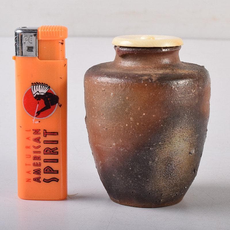 茶道具 備前焼 小西陶古作 茶入 仕覆付 共箱 V 7998 - メルカリ