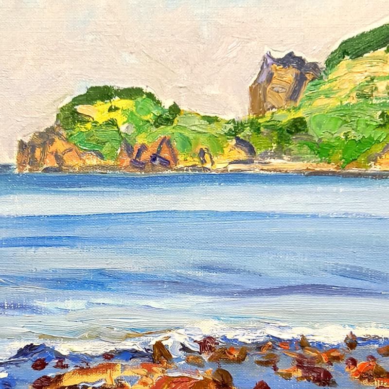 ☆中村善作☆「 忍路湾 塩谷岬 」油絵 F6号 新品額！ ☆中村善作