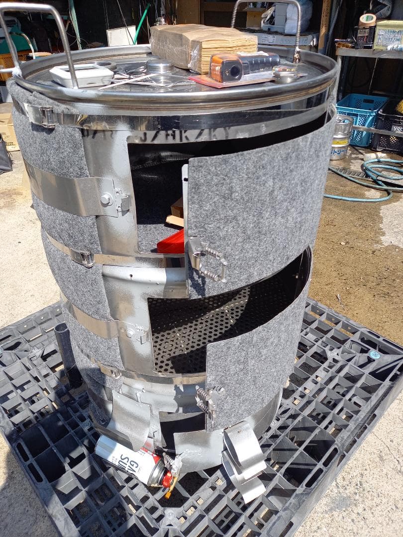 ステンレス製　焼き芋器