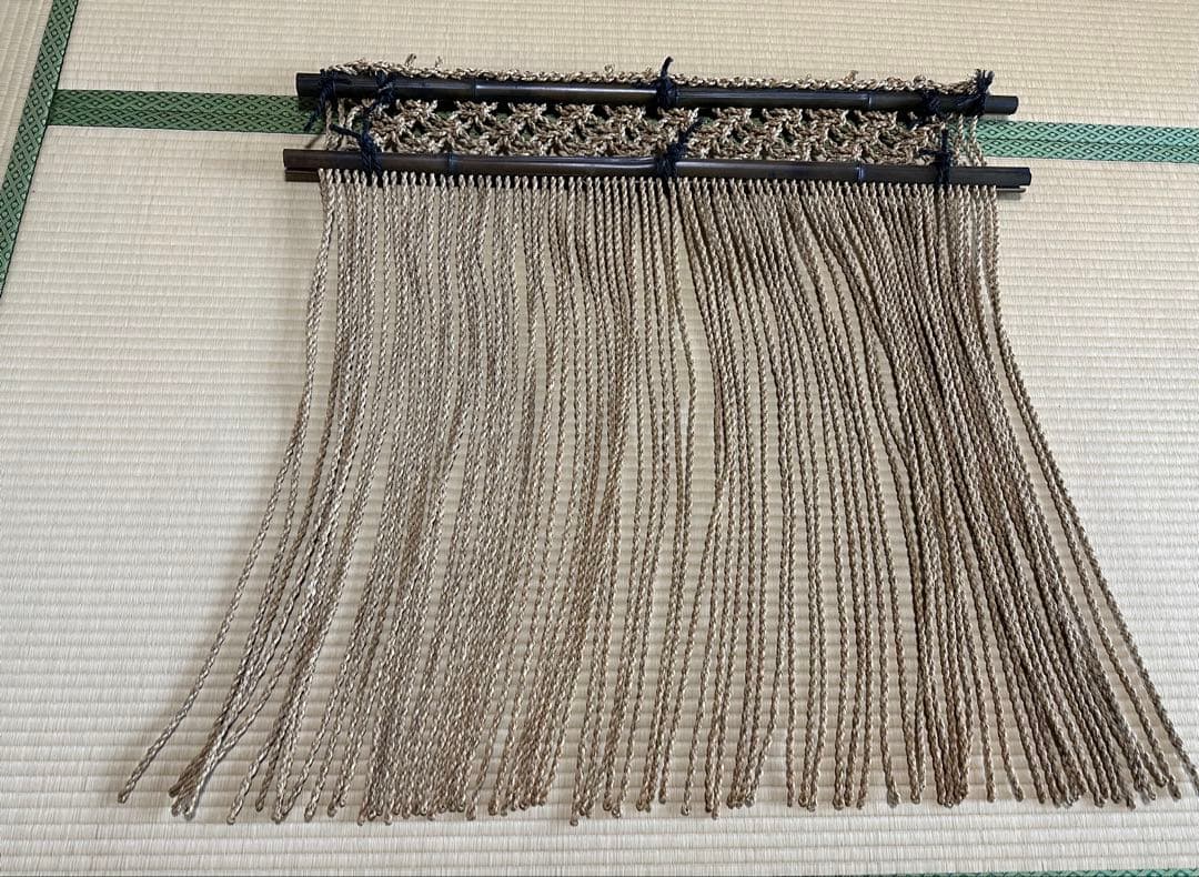 麻製カフェカーテン 染め 縄のれん 店舗備品 暖簾 のれん 店舗備品　 業務用