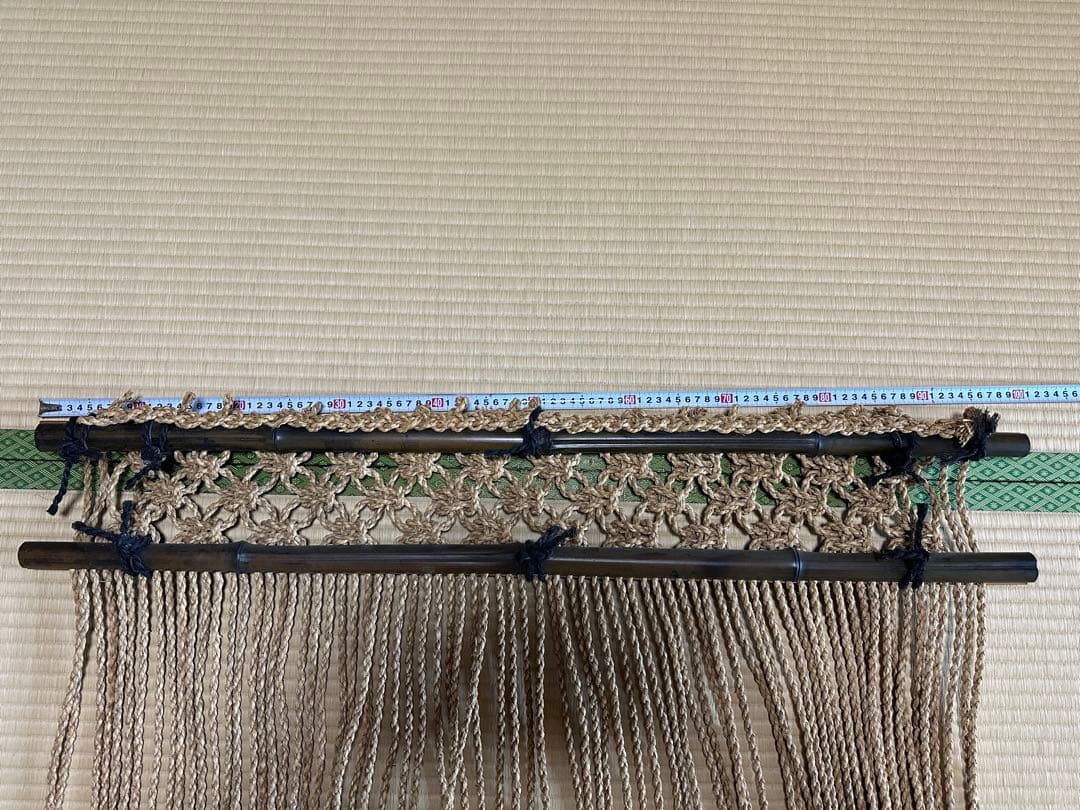 麻製カフェカーテン 染め 縄のれん 店舗備品 暖簾 のれん 店舗備品　 業務用