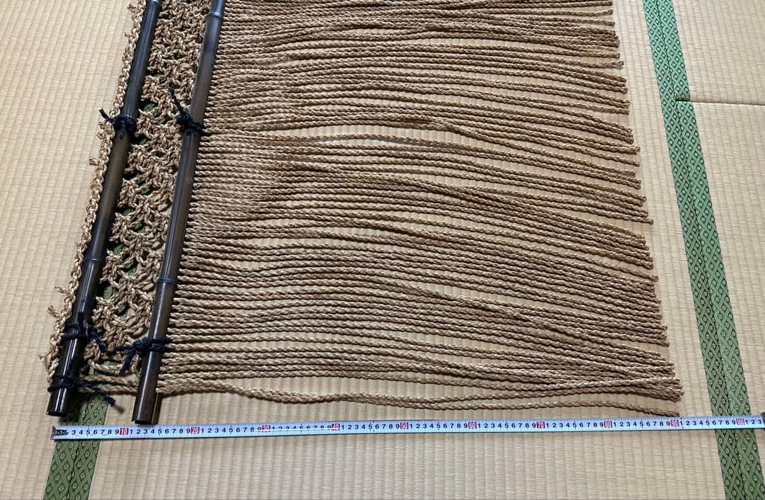 麻製カフェカーテン 染め 縄のれん 店舗備品 暖簾 のれん 店舗備品　 業務用