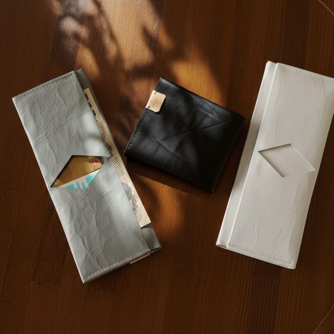 防水撥水コンパクトウォレット ダイニーマレザー