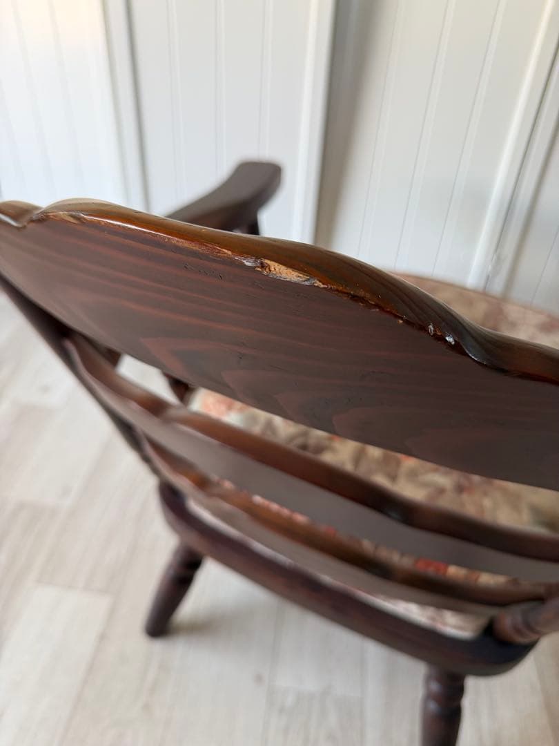 ③飛騨産業 キツツキ フロンティア アーム付きソファチェア カントリー 木製