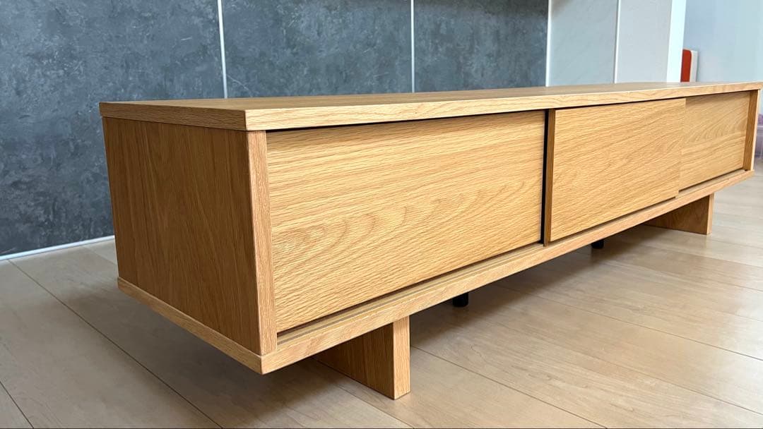 無印良品 オーク材 ＡＶラック テレビボード 薄型 150cm<廃盤品>