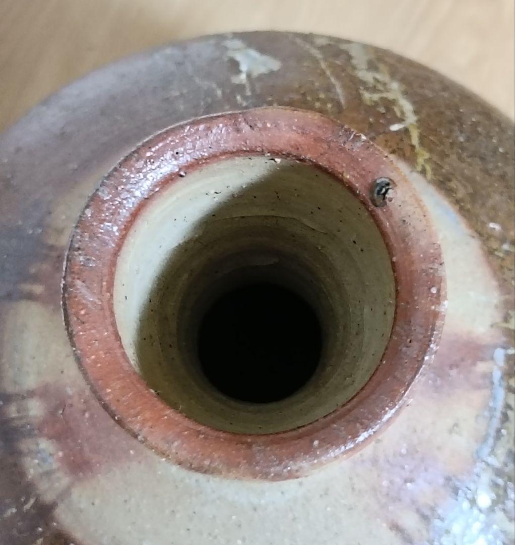 人間国宝 伊勢崎淳作 備前焼 緋襷かぶせ蕪花生 花入 - メルカリ