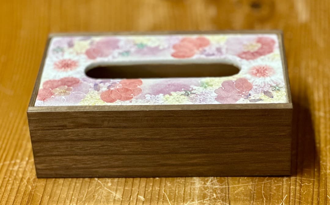 【値下げ】新品　工房ゆずりは　ティッシュBOX　カバー　花柄　ピンク　プレゼント