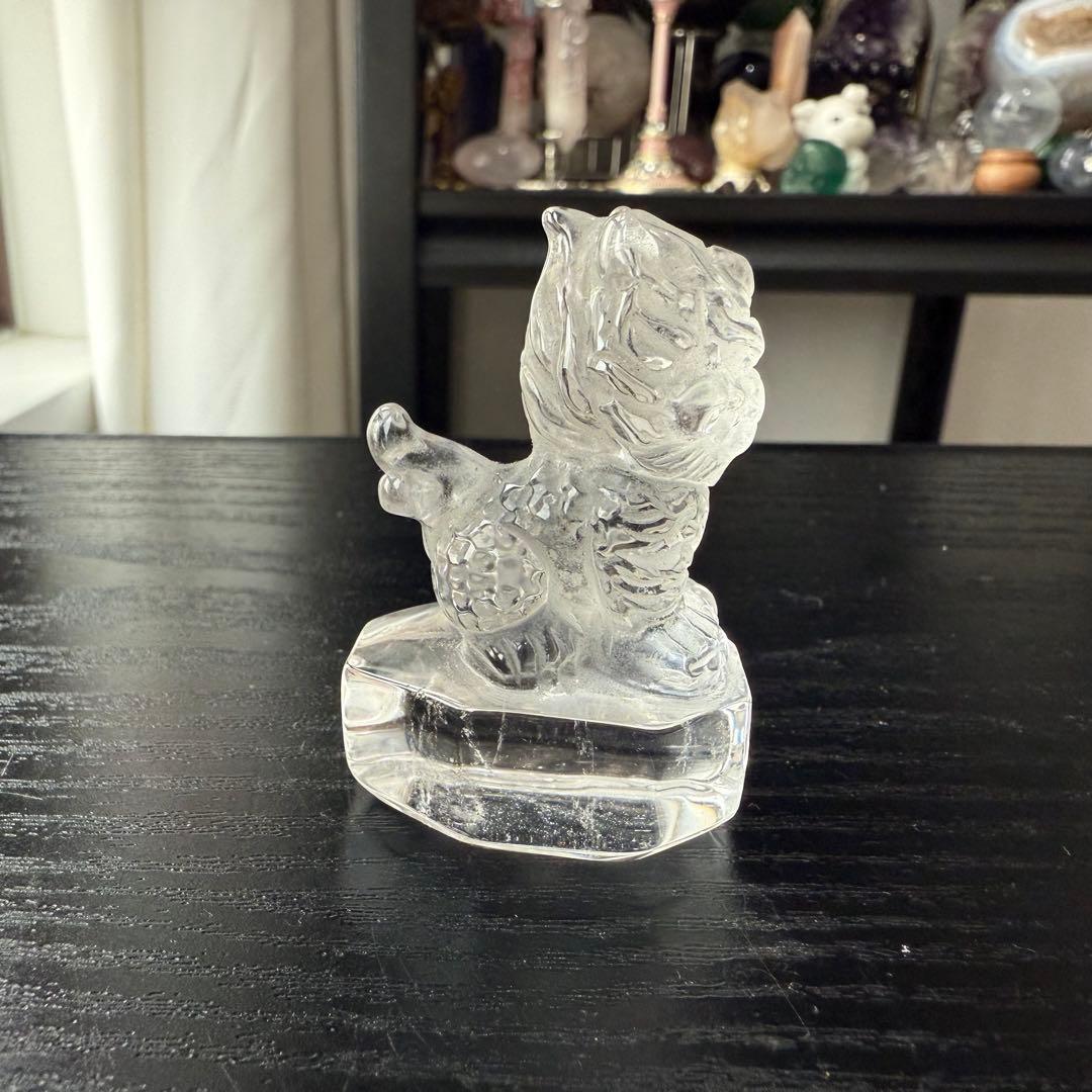 【❣️❣️❣️Aceth】天然石水晶の麒麟　置物　彫物NO.011904