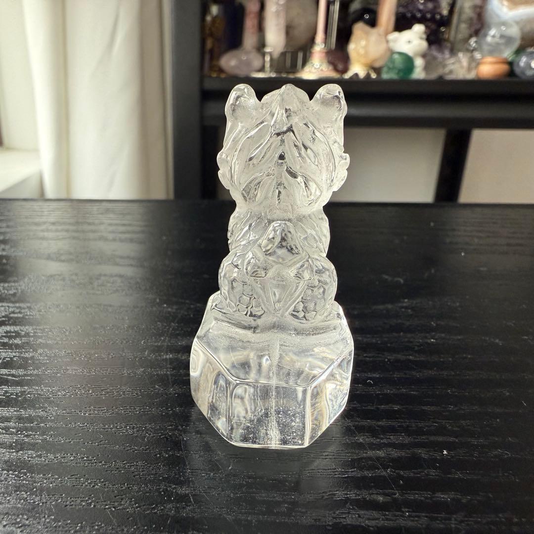 【❣️❣️❣️Aceth】天然石水晶の麒麟　置物　彫物NO.011904