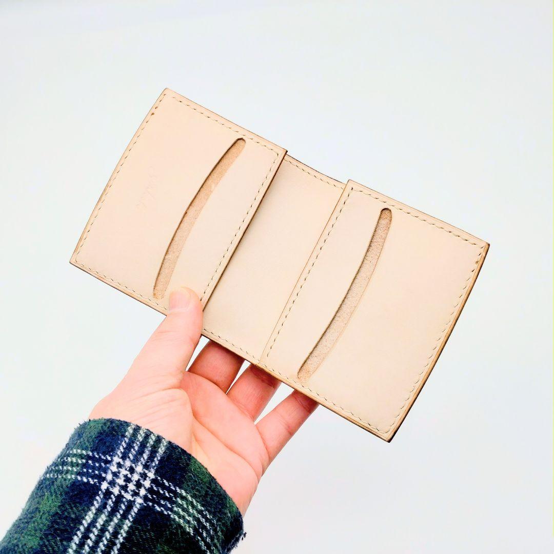 二つ折り財布 本革 ヌメ革 牛革 コンパクトウォレット ゲンコウ