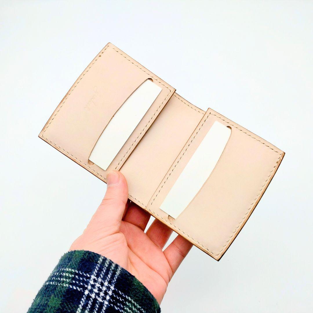 二つ折り財布 本革 ヌメ革 牛革 コンパクトウォレット ゲンコウ