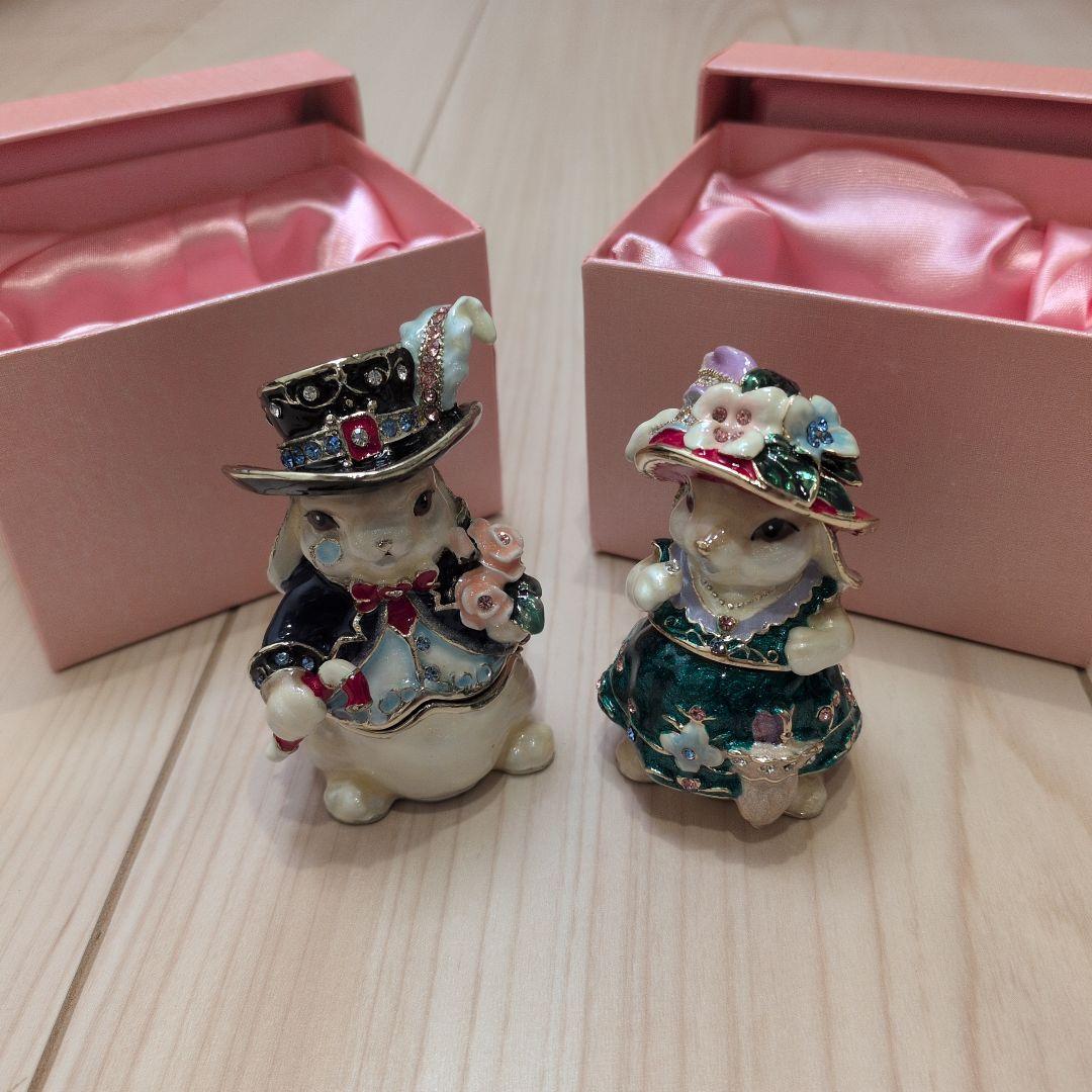 ピィーアース　うさぎ　ジュエリーボックス　うさぎ男爵　うさぎ婦人　小物入れ