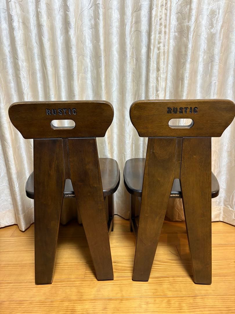 karimoku カリモク RUSTIC ラスティックチェア 2脚 無垢 椅子 - メルカリ