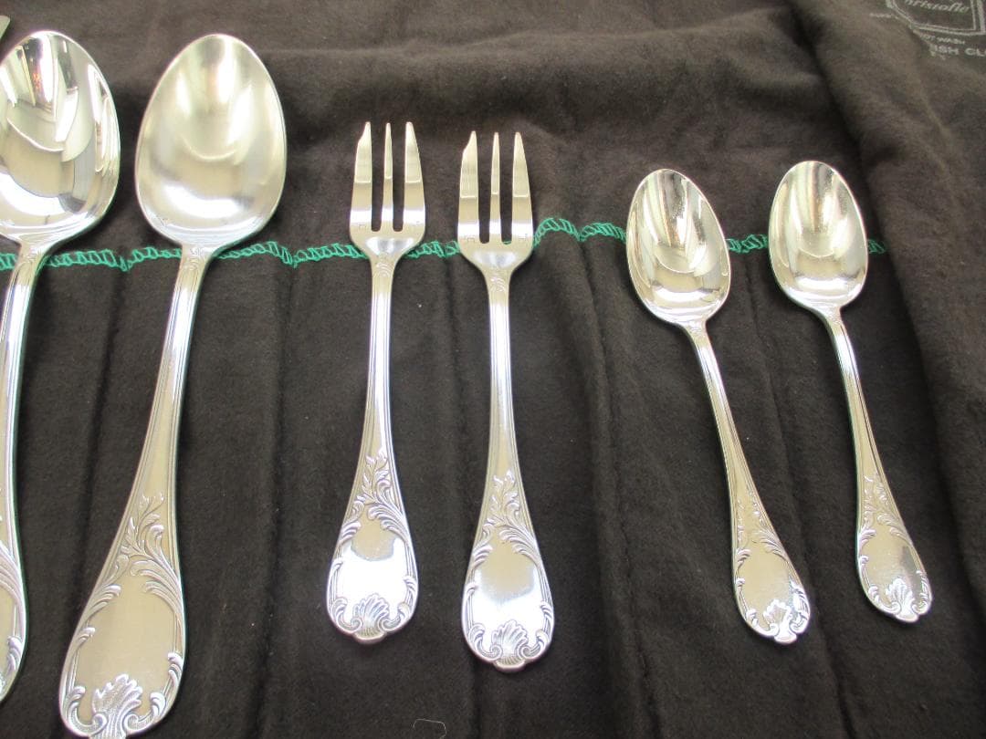 ☆仏蘭西高級銀器クリストフルシルバー カトラリー１０本　マルリー酸化防止収納袋入