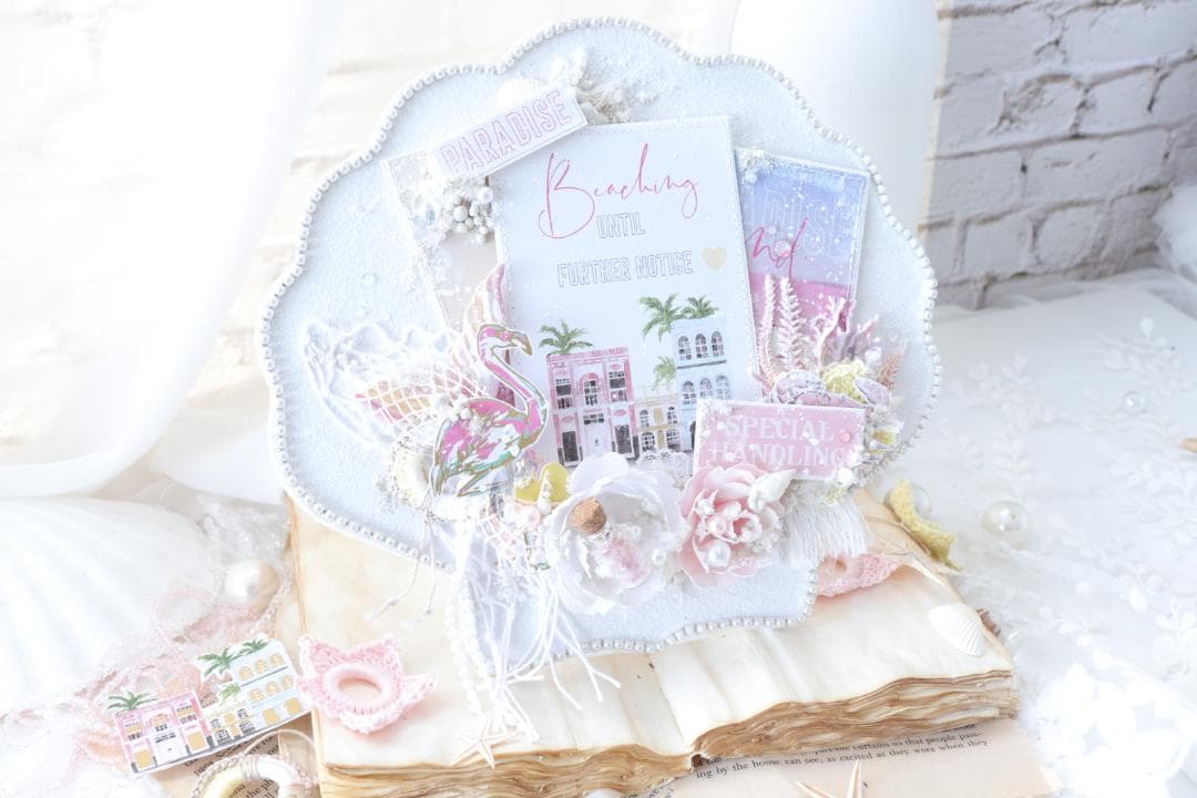 シェル フォトフレーム♡スクラップブッキング