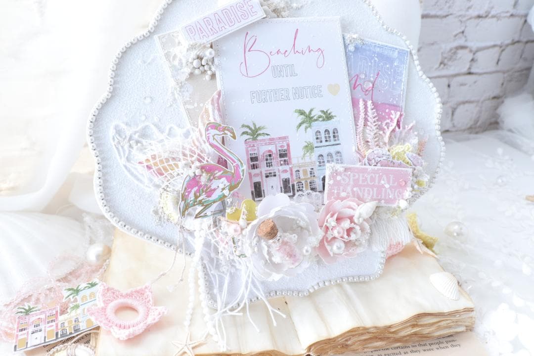 シェル フォトフレーム♡スクラップブッキング