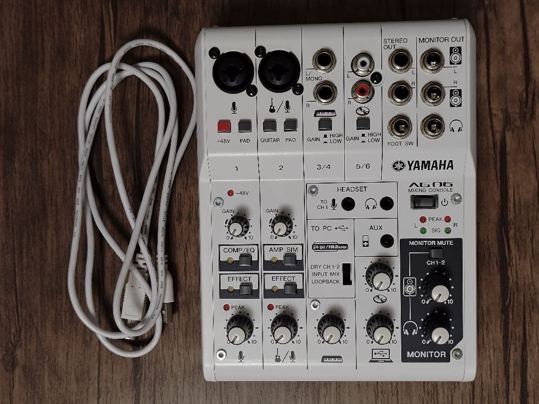YAMAHA AG06 オーディオインターフェイス ミキサー 配信用