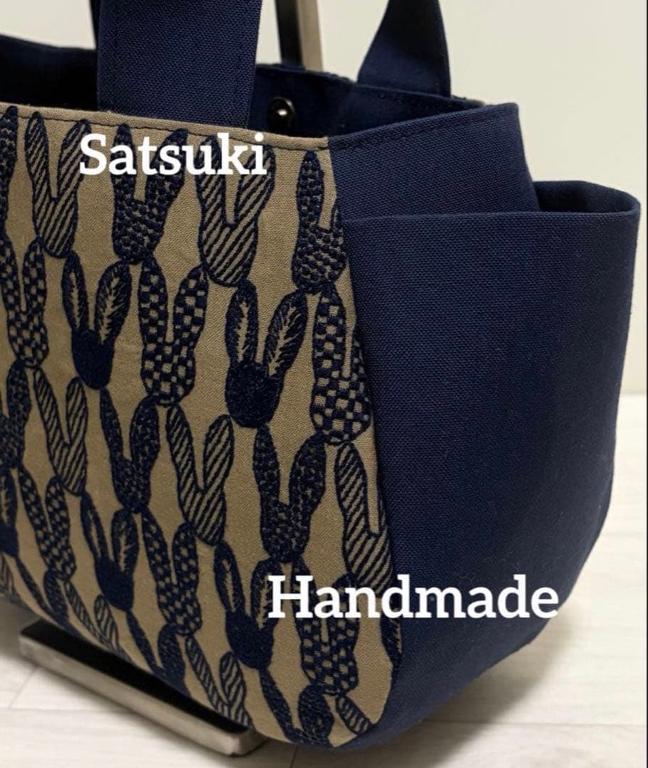 オーダー受付　ハンドメイドバック　ミナペルホネン　ポンピア　カーキ