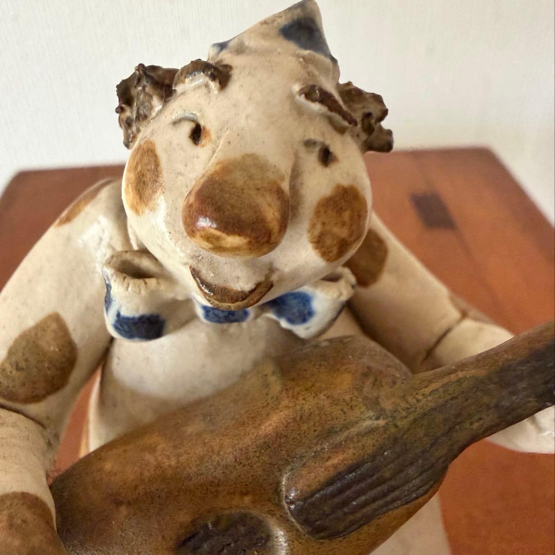 陶器の人形 2人の音楽家