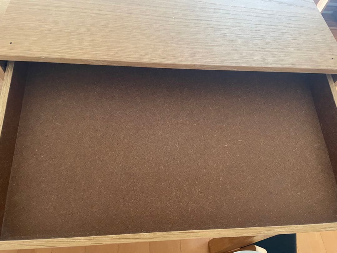 無印良品　木製収納ケース　引出し式　4段　ワイド　ナチュラル　オーク材①