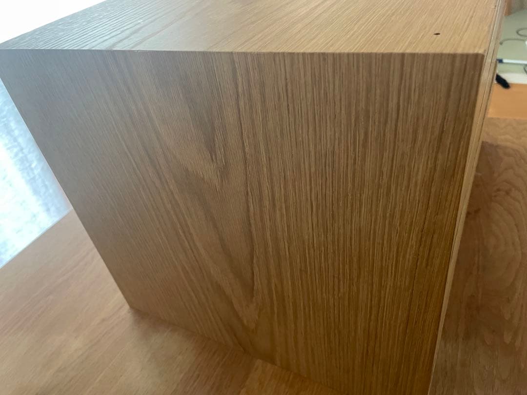 無印良品　木製収納ケース　引出し式　4段　ワイド　ナチュラル　オーク材①