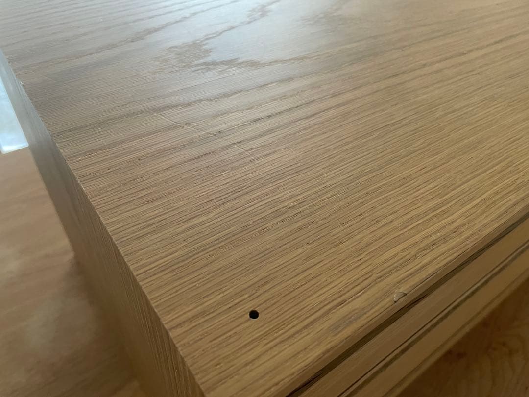 無印良品　木製収納ケース　引出し式　4段　ワイド　ナチュラル　オーク材①