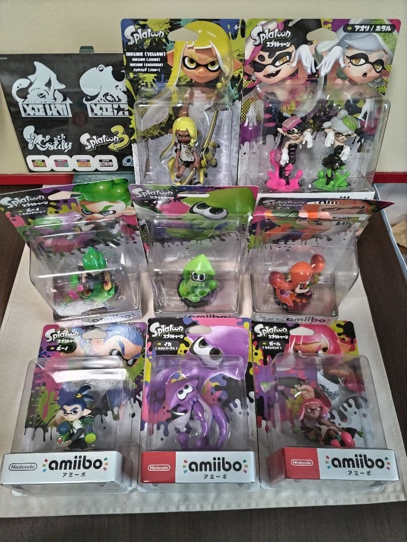 開封使用品】【未初期化】 スプラトゥーン amiibo アミーボ 9体