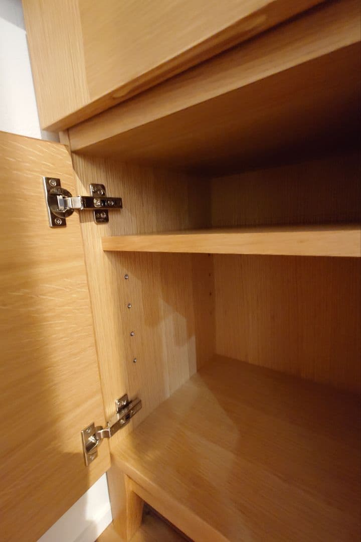 大川家具 ハイキャビネット　カノーヴァ 80 ホワイトオーク　オーク突板