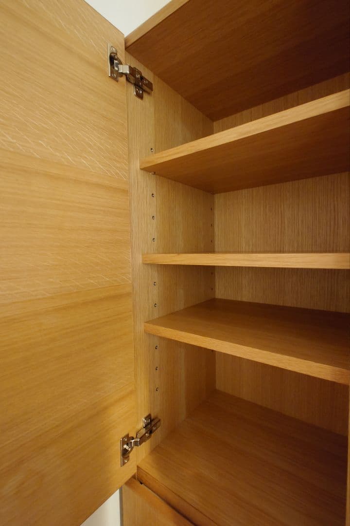 大川家具 ハイキャビネット　カノーヴァ 80 ホワイトオーク　オーク突板