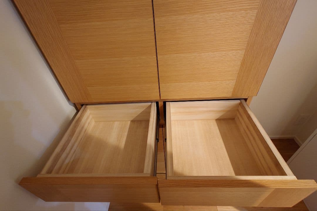 大川家具 ハイキャビネット　カノーヴァ 80 ホワイトオーク　オーク突板