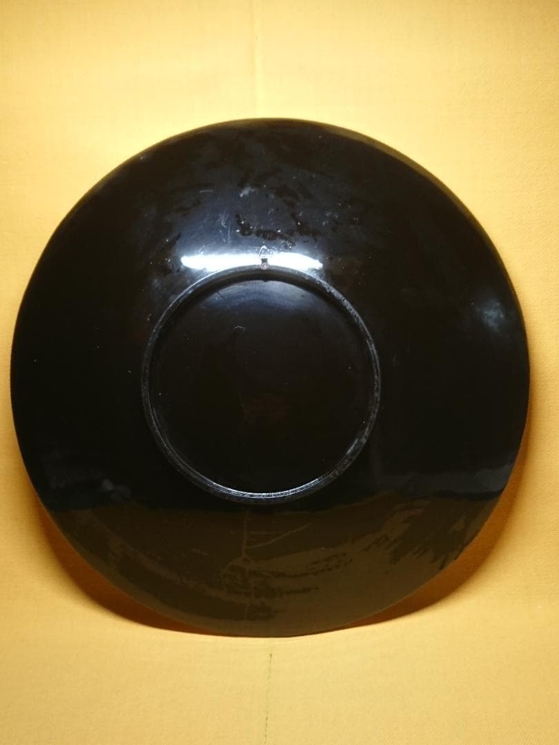 【美品】飾り皿　漆器　アート　彩絵　置物　インテリア　工芸品　美術品　A3086