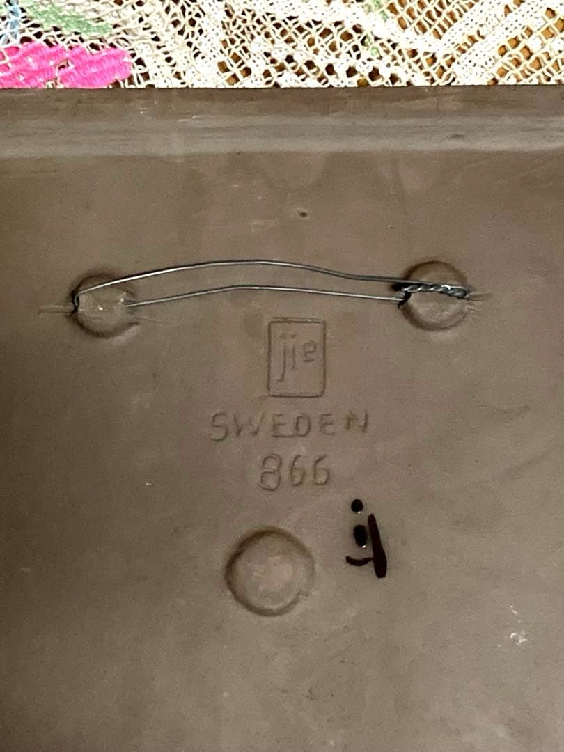 希少レア《ヴィンテージ》ジイガントフタ　【可愛いブルーのお花をモチーフした陶板】