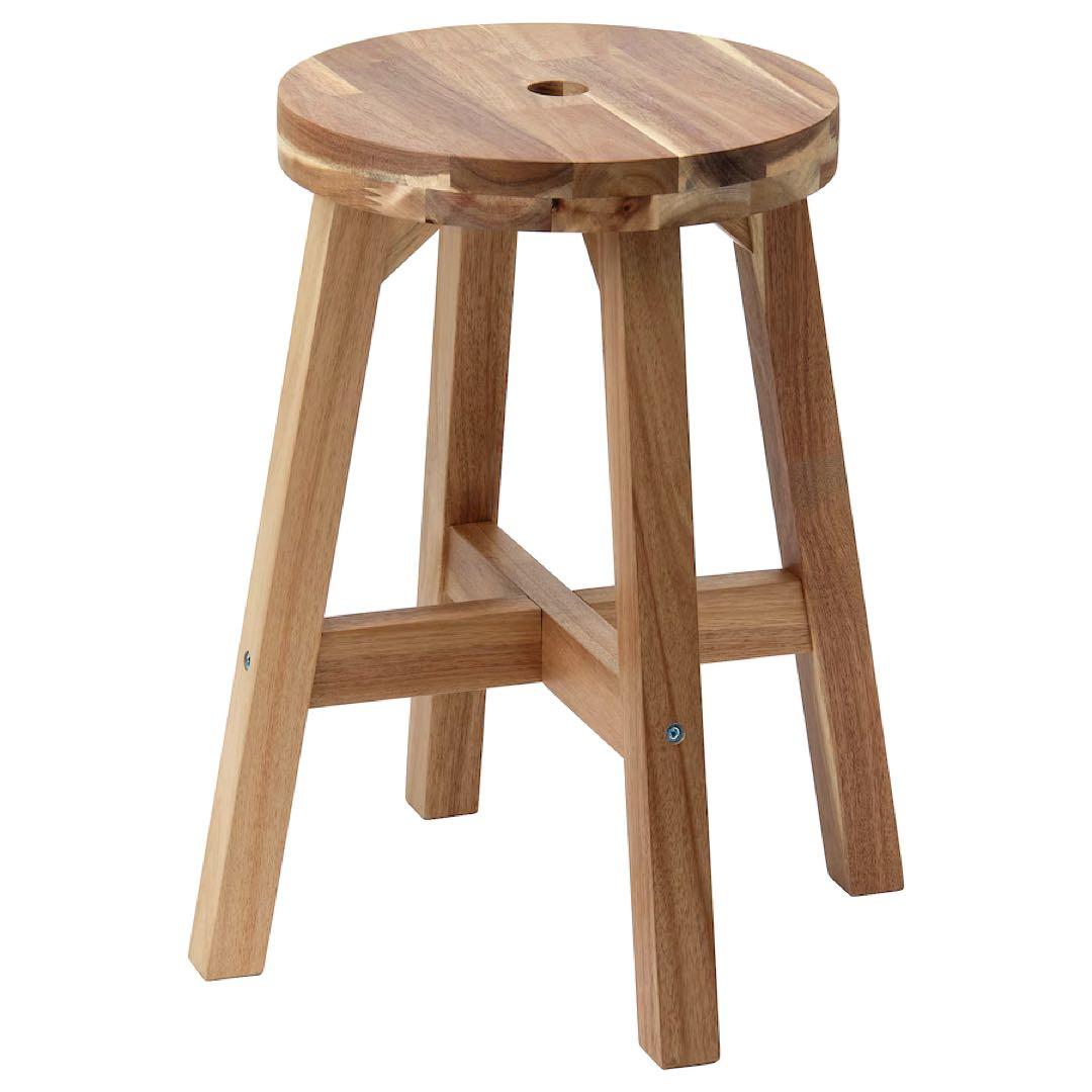 IKEA イケア　スコグスタ スツール　アカシア材　2脚セット