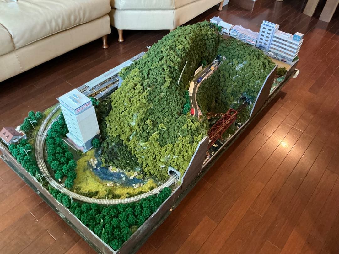 Nゲージ　西武秩父線風ジオラマ　(アクリルケース付)