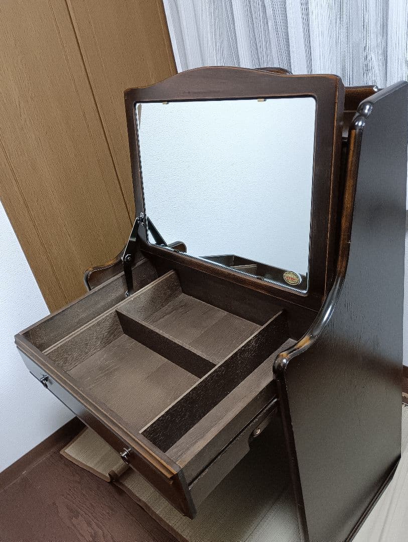 最終　ブライトン　デスクミラードレッサーアクセサリー収納　ライティングビューロー