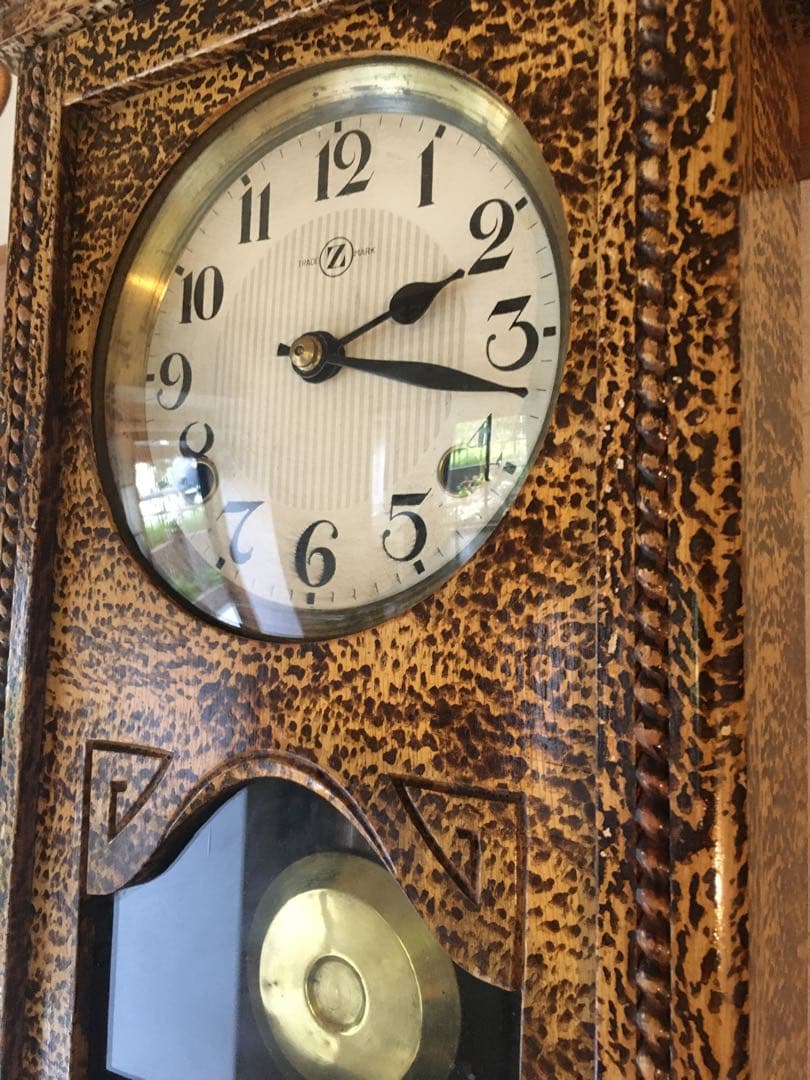 横浜エムズイ商会 ゼンマイ振り子時計 超美品！