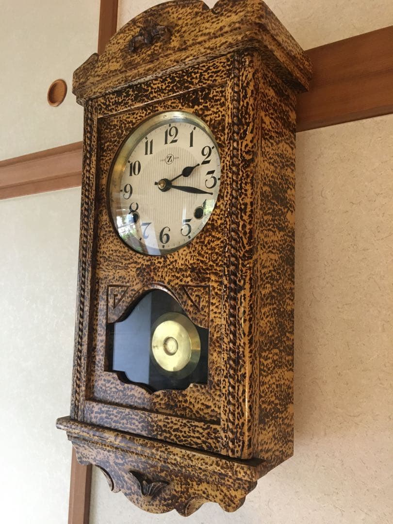 横浜エムズイ商会 ゼンマイ振り子時計 超美品！