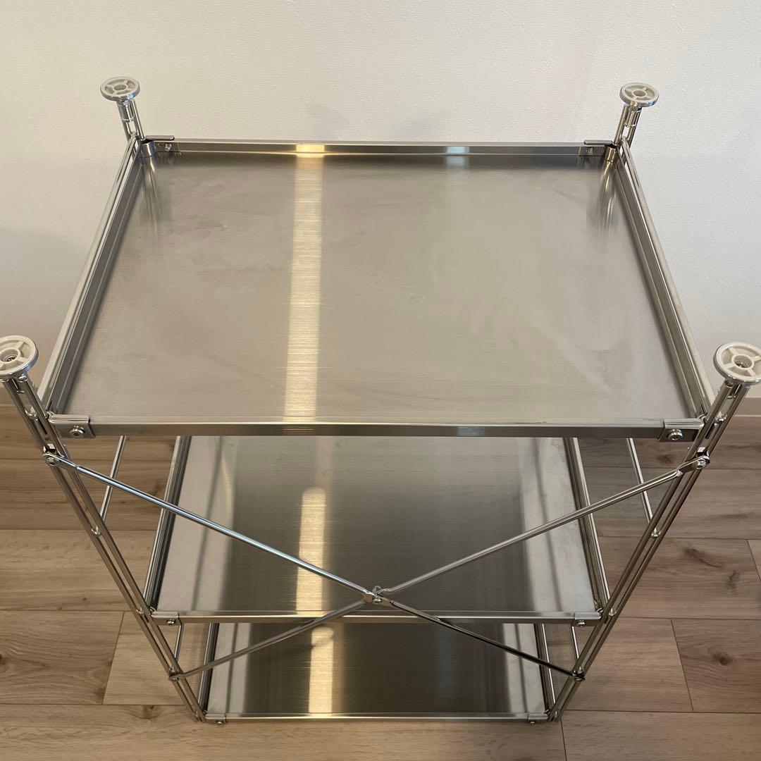 無印良品　ユニットシェルフ　ステンレス　3段