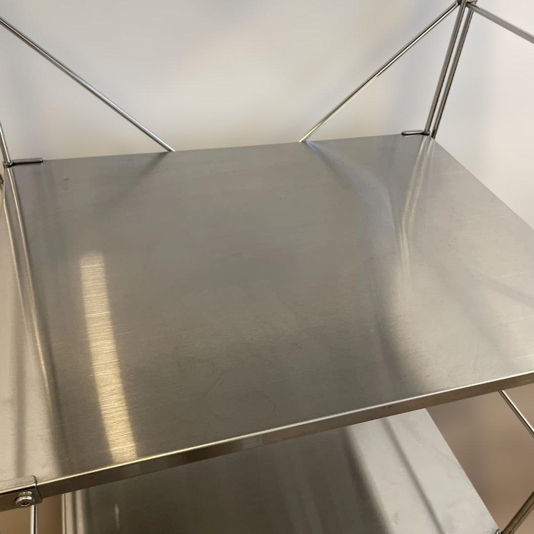 無印良品　ユニットシェルフ　ステンレス　3段