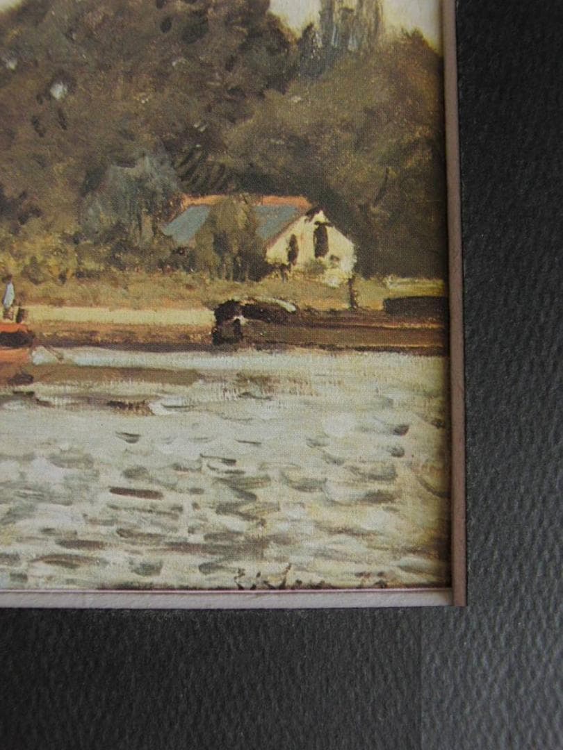 アルフレッド・シスレー、【ブージヴァルの水門と舟】、希少な額装用